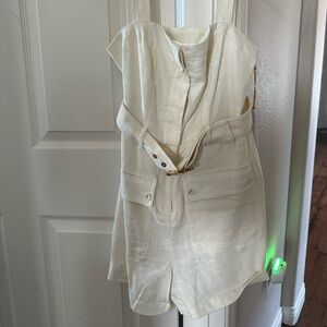 House of Harlow White Linen Romper